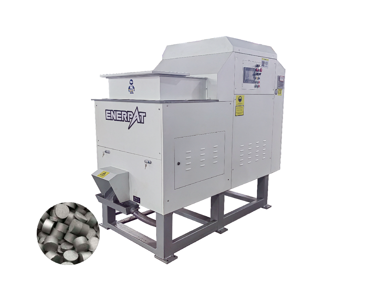 Машина для прессования металлической стружки (один выход)