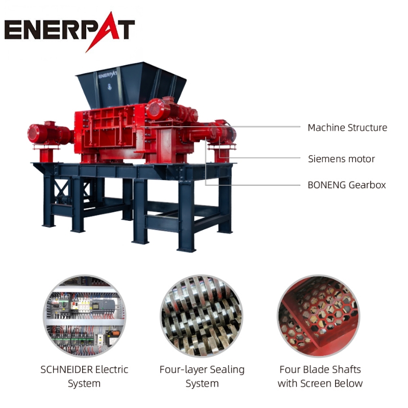 Промышленный Четырехвальный Шредер Для Переработки Литиевых Батарей