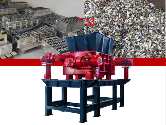 Промышленный Четырехвальный Шредер Для Переработки Литиевых Батарей