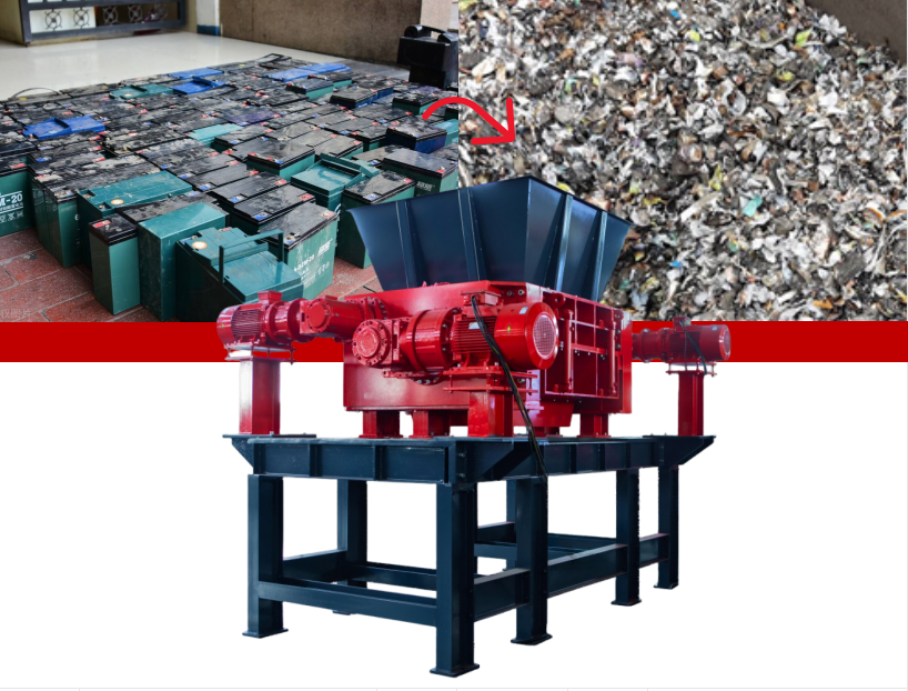 Промышленный Четырехвальный Шредер Для Переработки Литиевых Батарей